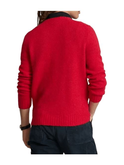 Maglia da uomo in lana, girocollo, color red POLO RALPH LAUREN | 710918805003